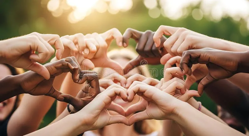 Hands joined together in unity representing the lasting impact of collective empathy